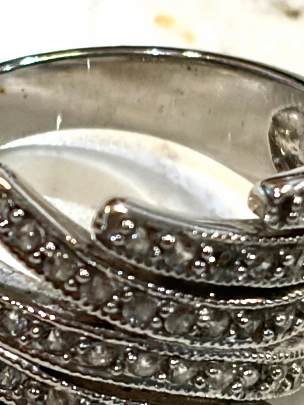 Silver Crystal Wrap Ring - Women's Jewelry